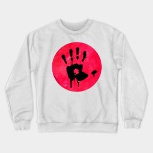 Handprint on Red Crewneck Sweatshirt